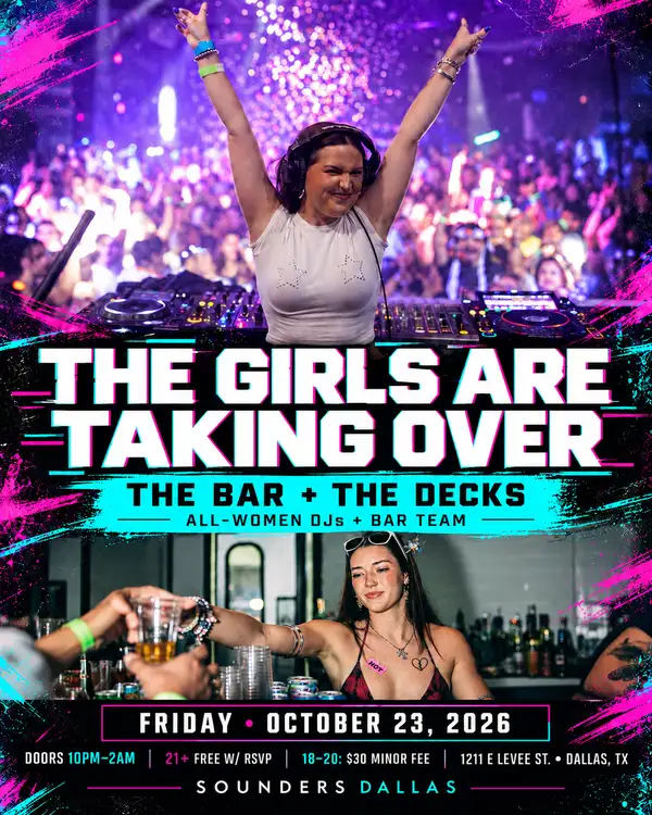 The Girls Are Taking Over! October 23rd @ Sounders Dallas