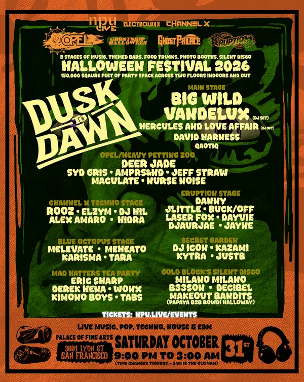 DUSK TO DAWN HALLOWEEN: Big Wild, Vandelux, Herc&Love Affair