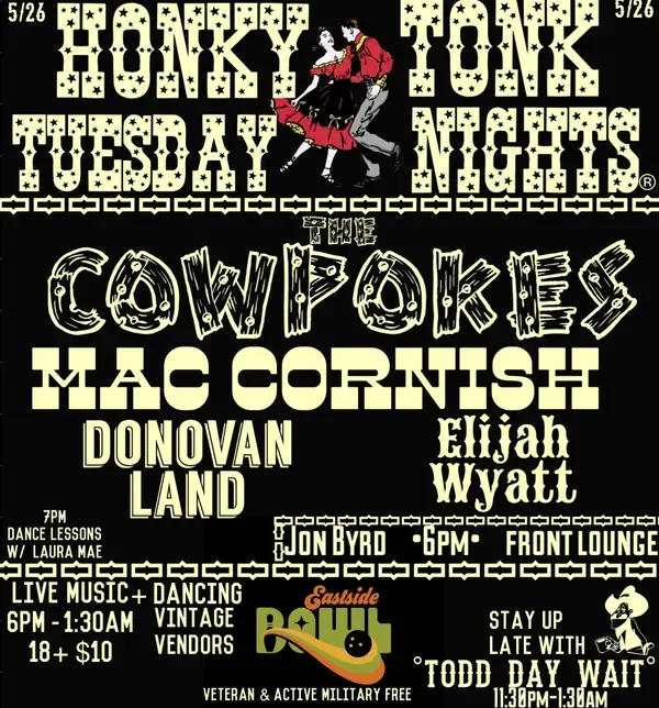 Honky Tonk Tuesday with The Cowpokes ft. Special Guests