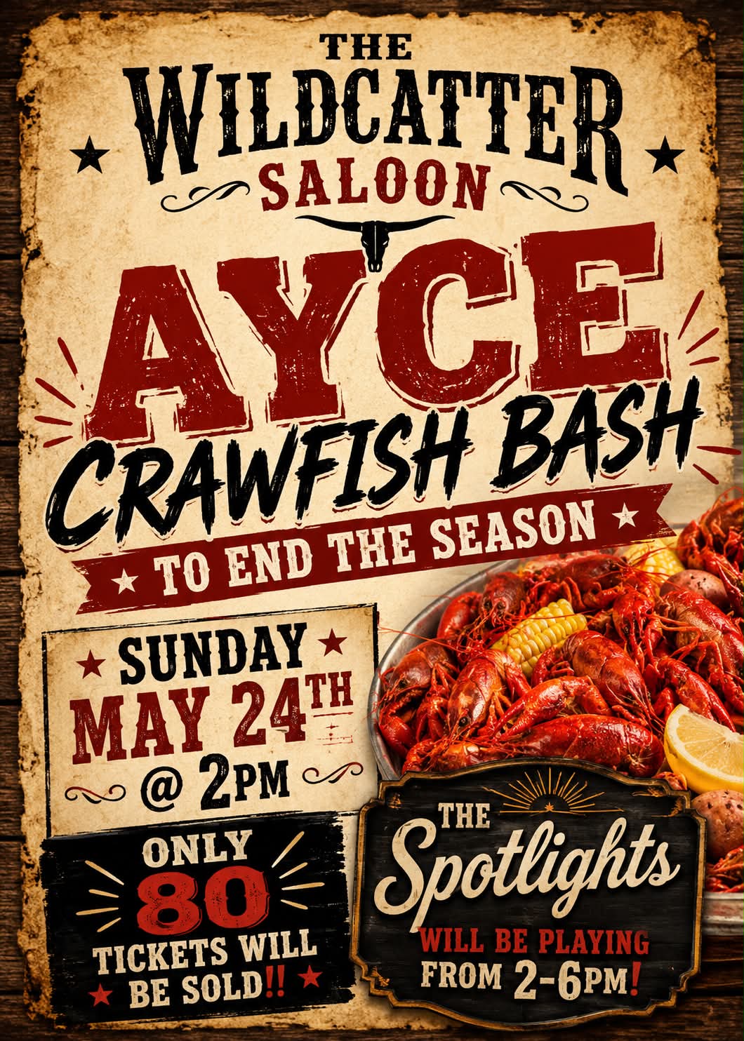 AYCE End of Season Crawfish Bash