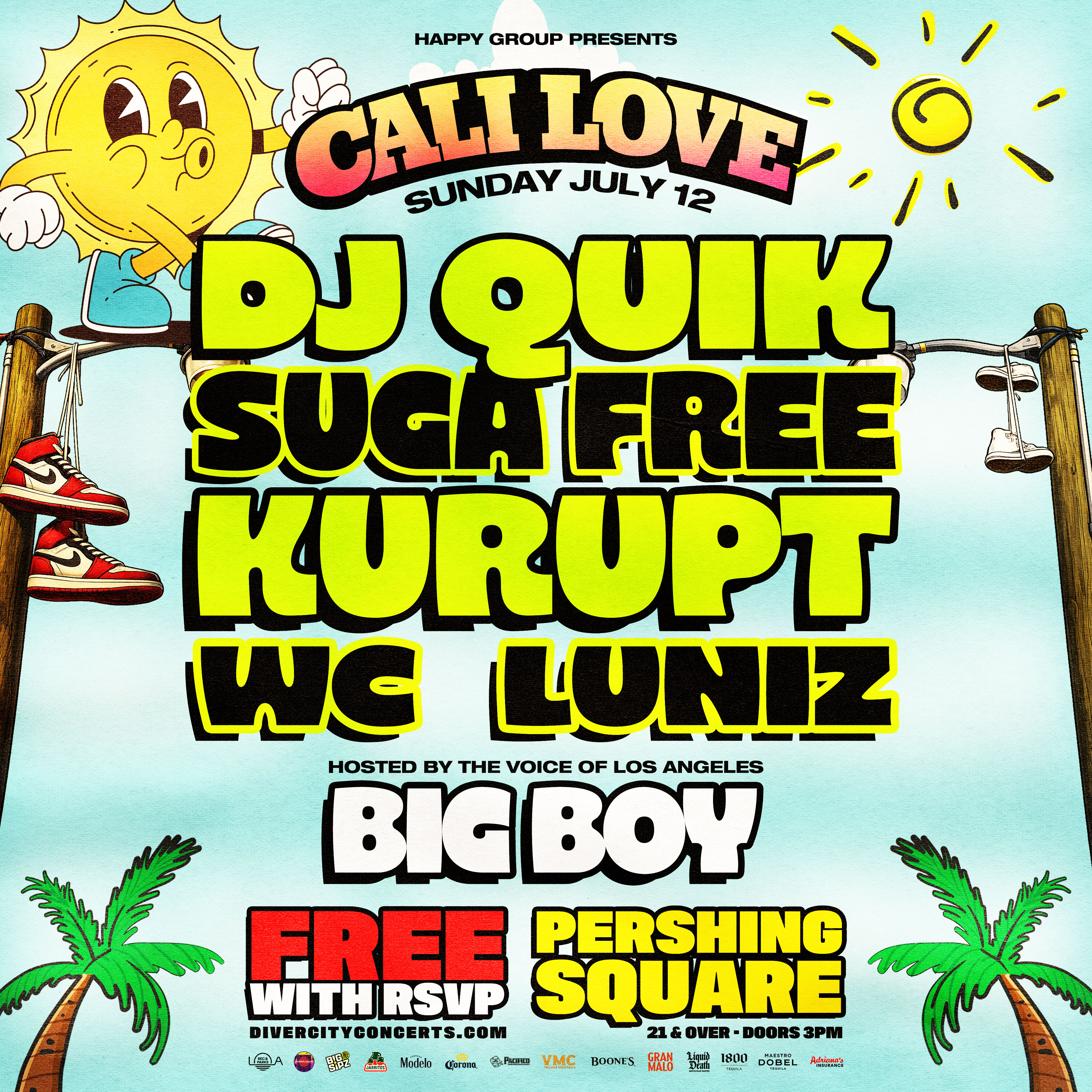 FREE EVENT! DJ Quik, Suga Free, Kurupt, WC, Luniz & MORE!