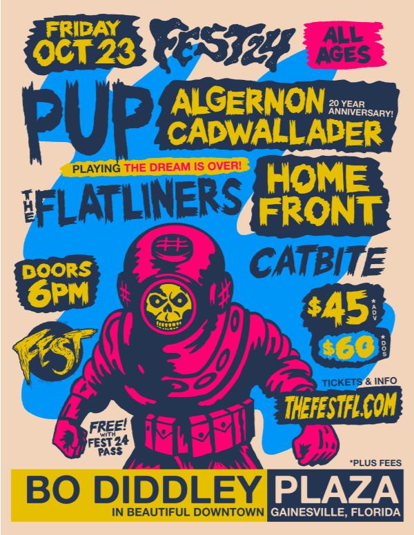 Bo Diddley Plaza: Pup, Algernon Cadwallader, The Flatliners