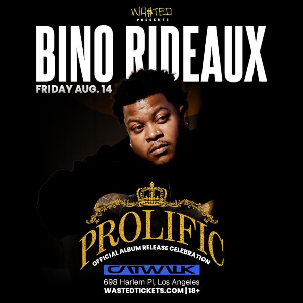 BINO RIDEAUX Live in Concert - Los Angeles, CA