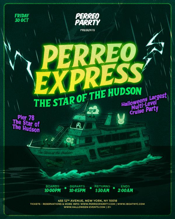 The Perreo Express Halloween REGGAETON Boat Party NYC Yacht